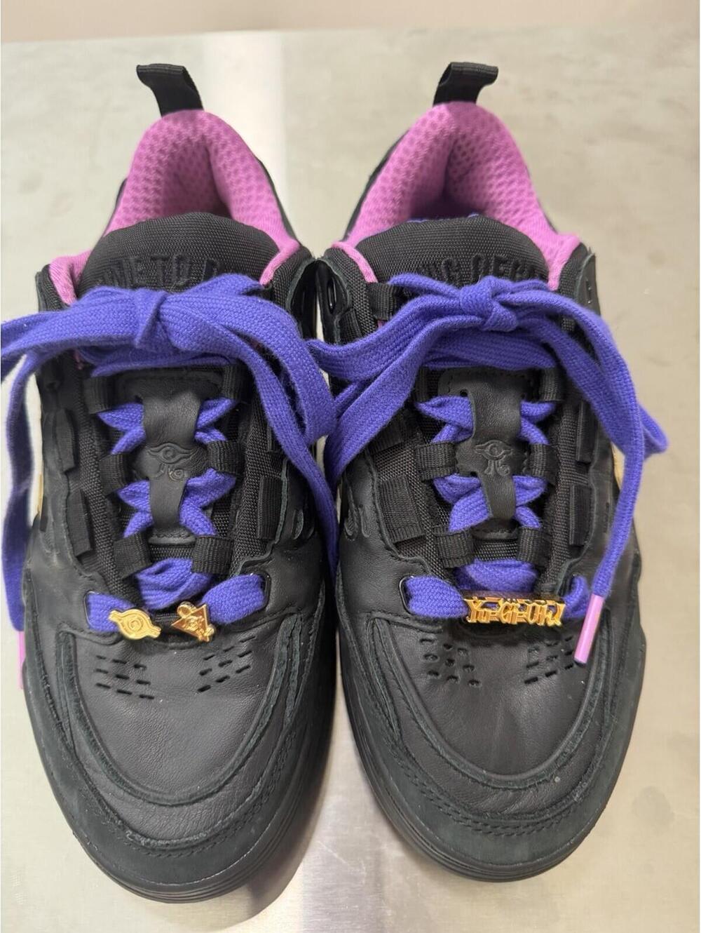 adidas x Yu-Gi-Oh! Men’s Low Top Lace-Up Sneakers Black Purple - Picture 8 of 13